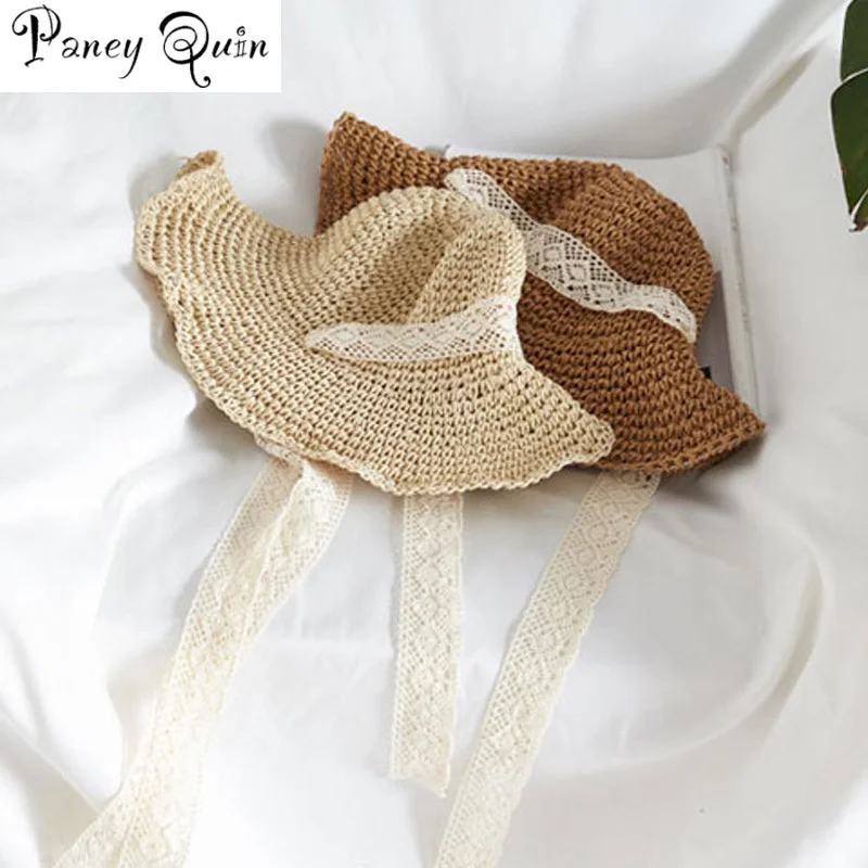 Новая плетеная шляпа от солнца ручной работы из рафии для женщин летняя женская