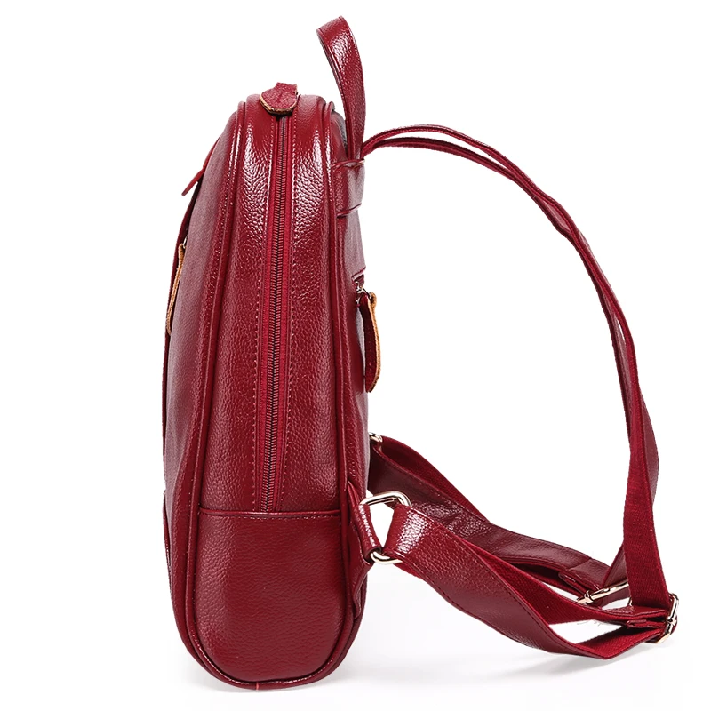 

Design Leather Embossed Women's Backpack College Wind School Bag Large Capacity Female Women Travel Backpack For Teenagers Girls