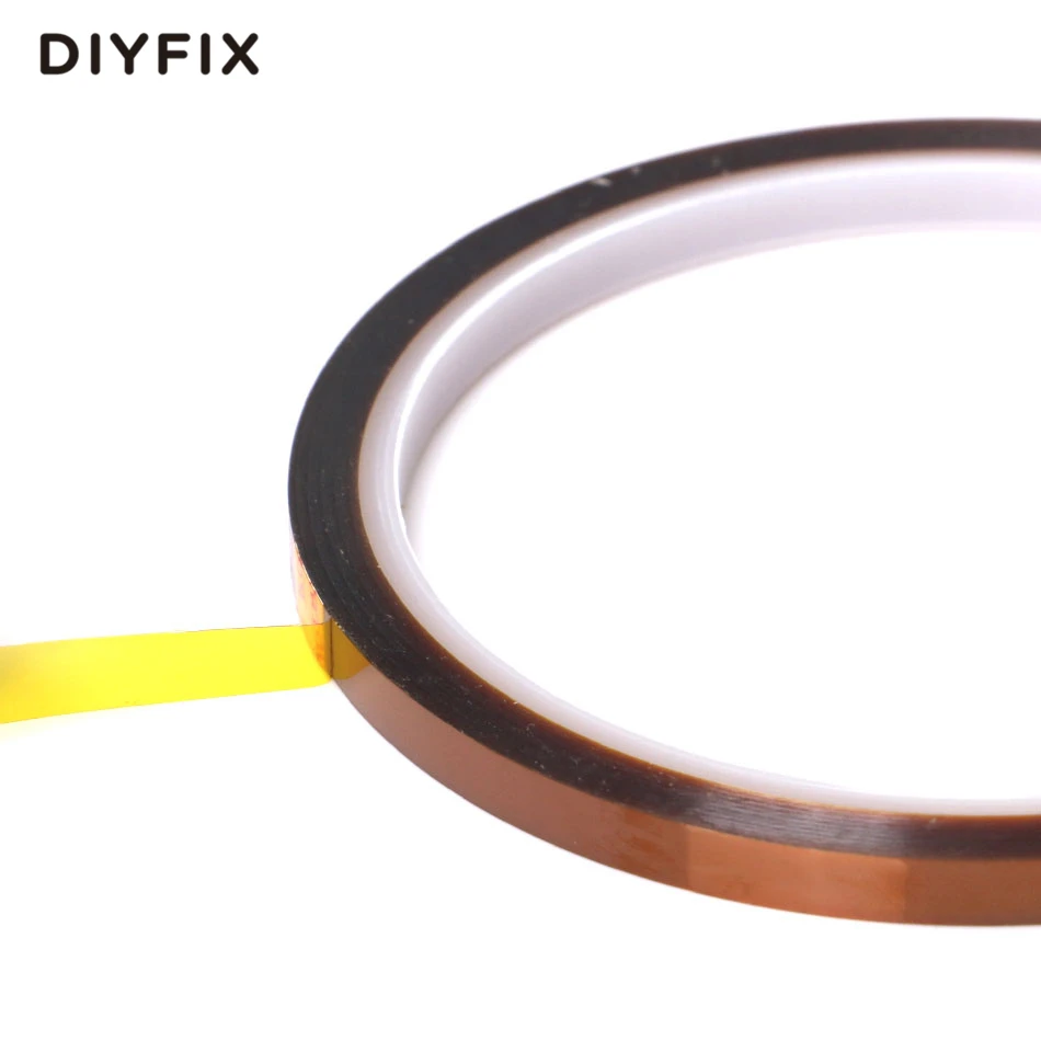 DIYFIX 1 шт. 5 мм термостойкая полимидная лента высокотемпературная клейкая