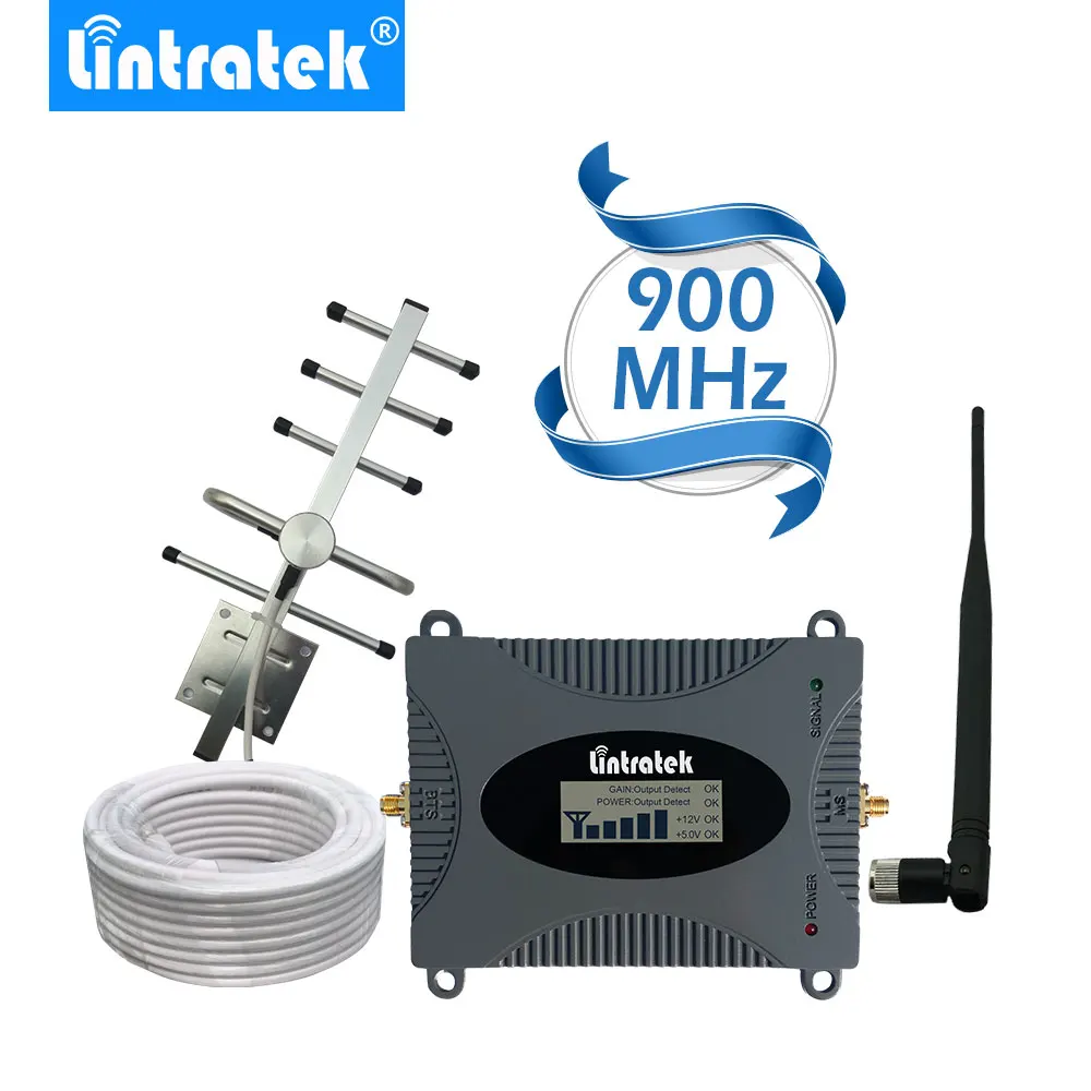 Lintratek GSM репитер 900 МГц ЖК дисплей Дисплей Сотовая связь усилитель сигнала UMTS мини