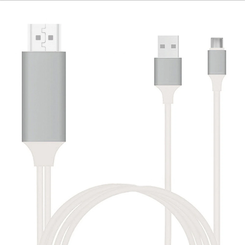 Кабель 2m USB3.1 Type C для HDTV HDMI Share Screen Cord видео и зарядный кабель Macbook Tablet Projector| |