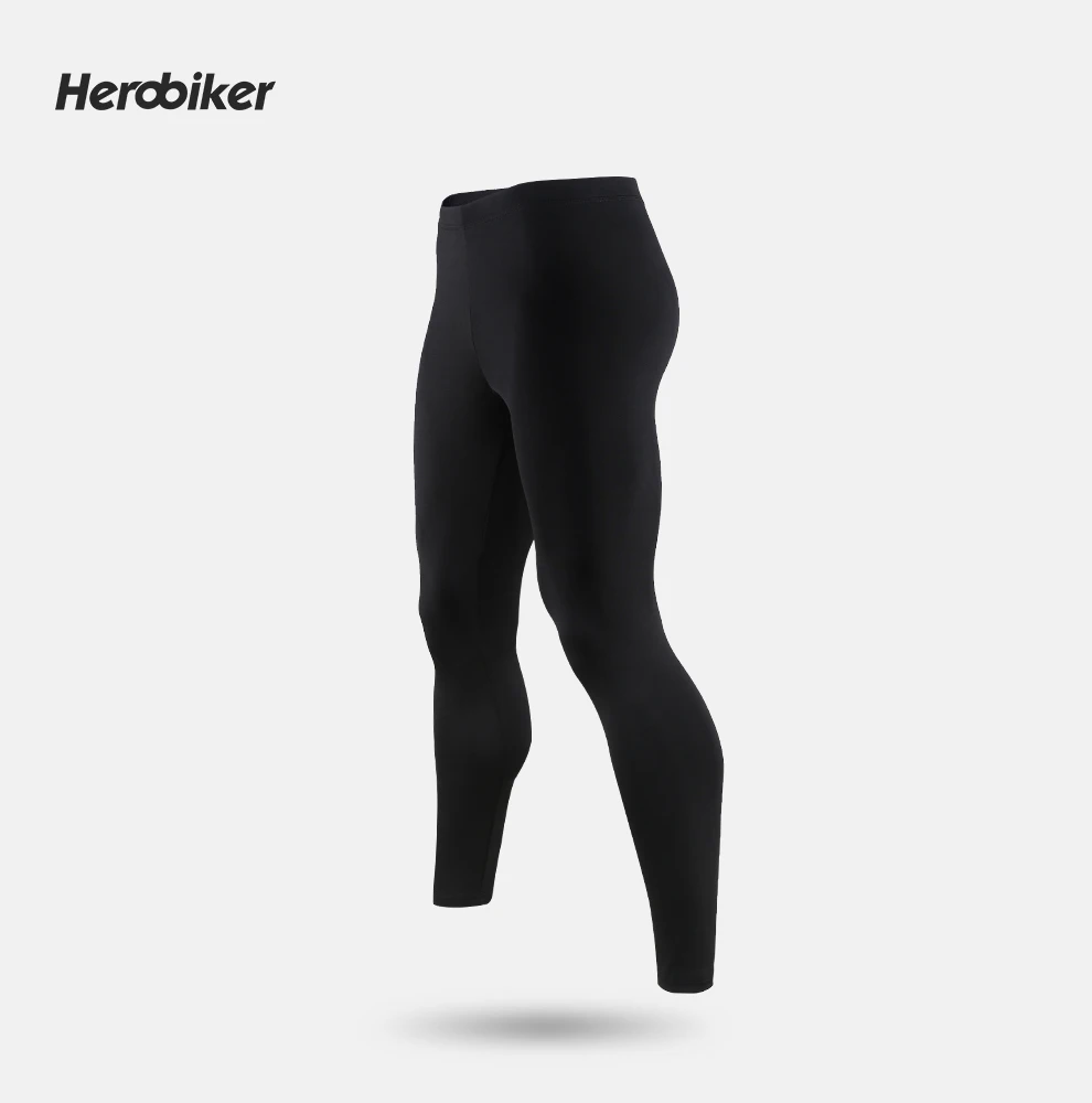 Herobiker, мужское термобелье с флисовой подкладкой, комплект, мотоциклетный базовый слой, для велоспорта, катания на лыжах, зимние теплые кальсоны, топ и низ, костюм