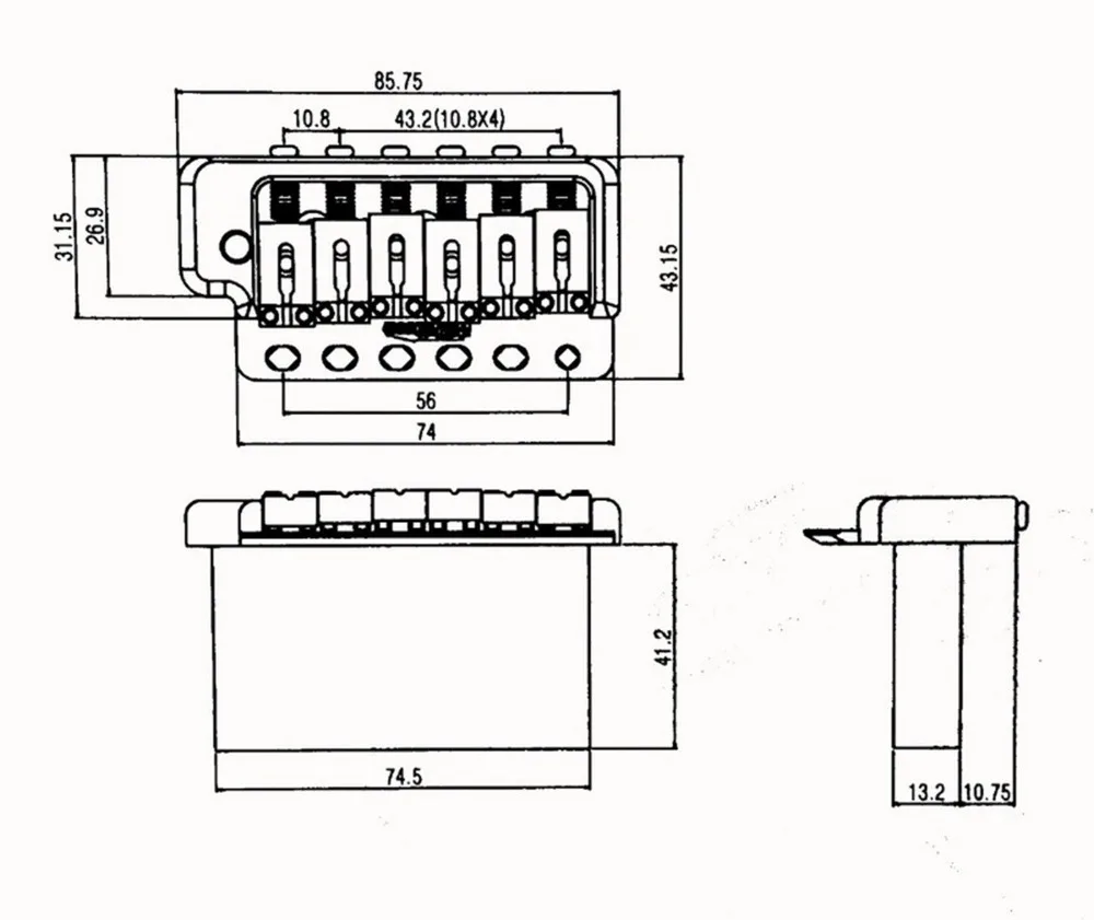 Новинка мост Уилкинсон WVP6 TREMOLO + сиденья из нержавеющей стали золотые Кореи |