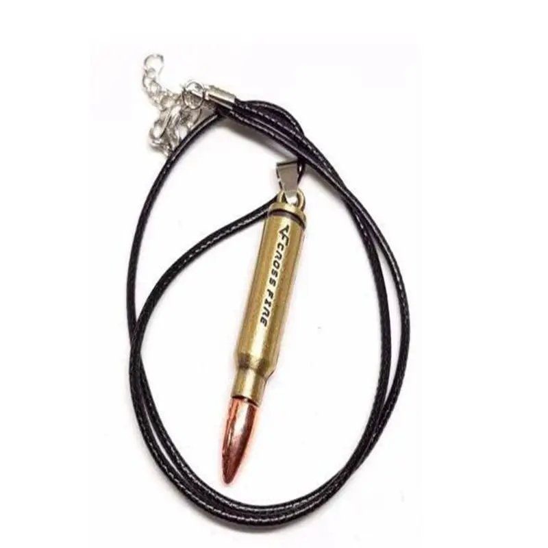 Винтажное бронзовое ожерелье в виде пули чокер ошейник восковая линия кулон