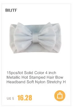30pcs/lot Summer Style Soft Nylon Elastic Headband with 4.6 inch Grosgrain Ribbon Hair Bow Girl Hairband 35C Available HB089