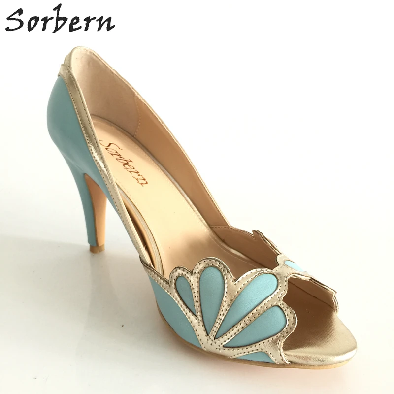 Женские туфли Королевского синего цвета свадебные лодочки с открытым носком и