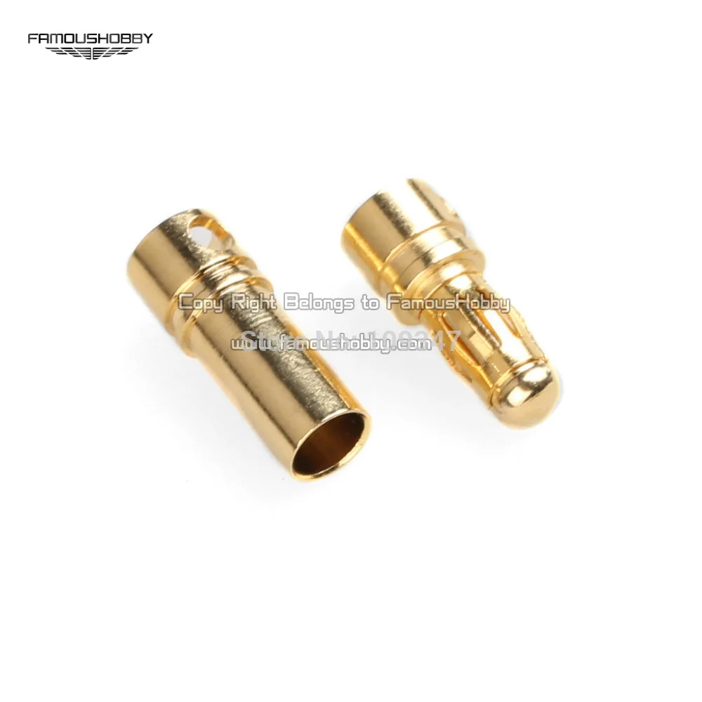 Famoushobby 1 пара M450 034 толстый позолоченный 4 0 мм разъем Bullet (Банановый штекер) для