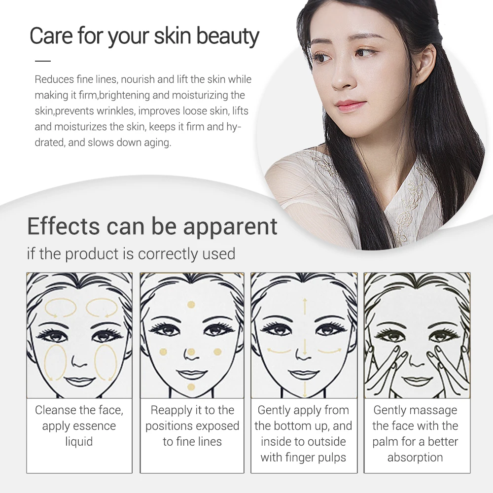 

LANBENA Six Peptides Serum 24K Gold+Hyaluronic Acid Serum Anti-Wrinkle Lift Firming Treatment Fine Lines Whitening 4 PCS