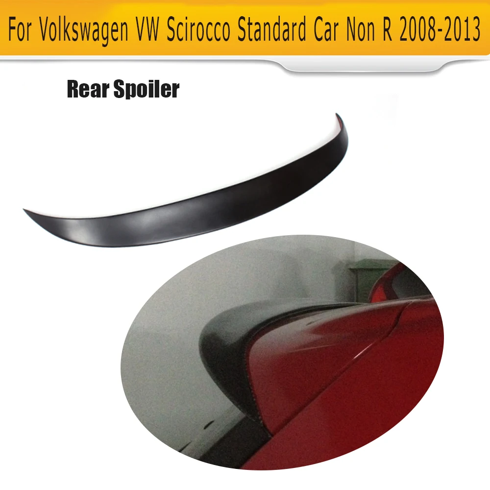 

Black FRP Car roof Wing Boot Lip Spoiler For Volkswagen VW Scirocco Standard Only 08-13 Non R