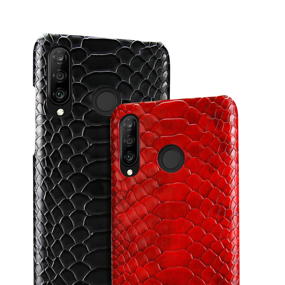 Высокое качество змеиная кожа чехол для huawei P20Lite Nova3E PC идеально подходит P30Lite Nova4E