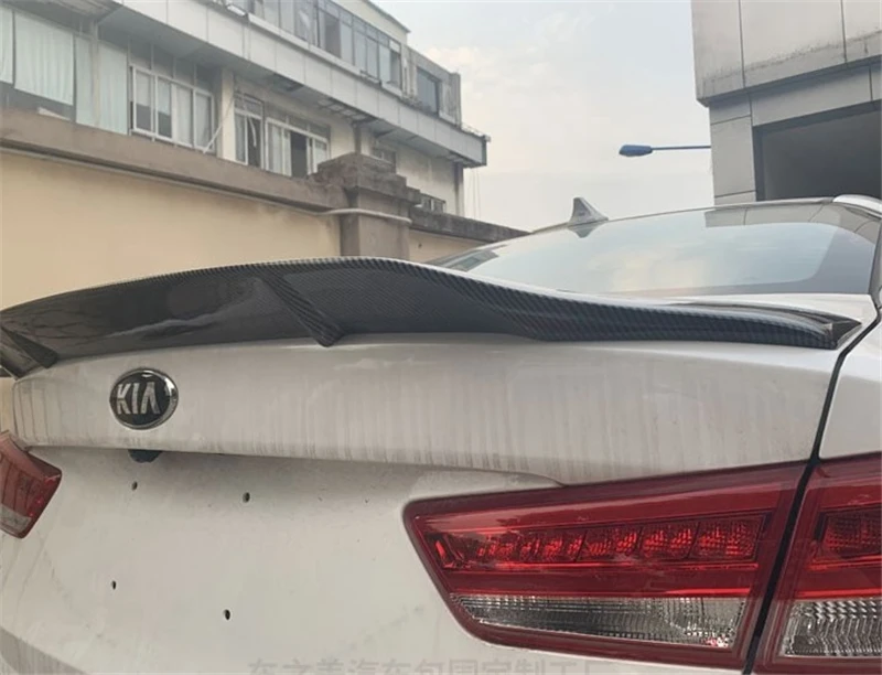 Используется для KIA k5/спойлер Optima год глянцевое углеродное волокно/FRP заднее крыло R стиль спойлер, аксессуары