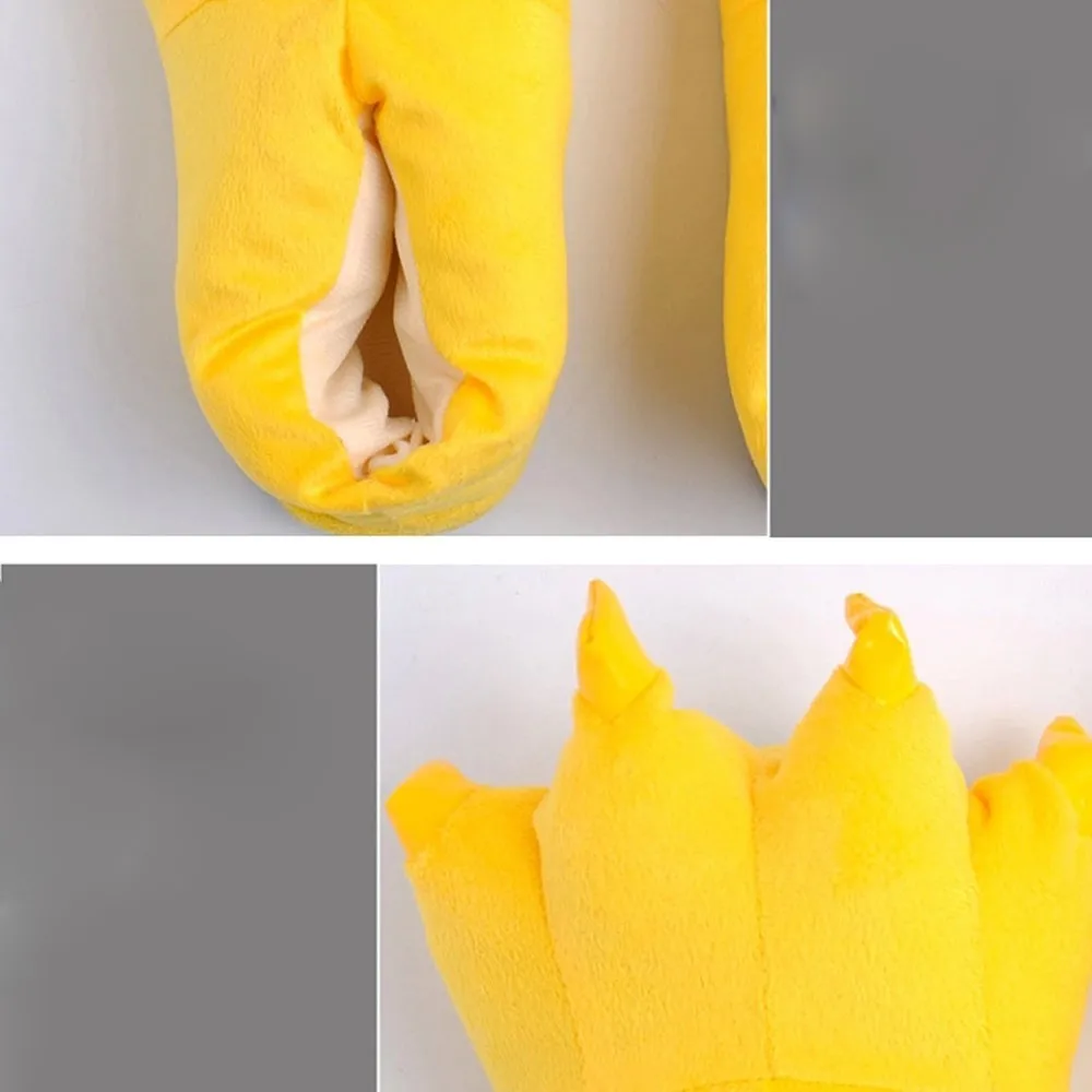 Новинка года; детская обувь; зимние теплые домашние тапочки для маленьких девочек; обувь без застежки с забавными животными в виде лап монстра; Лидер продаж;@ 27