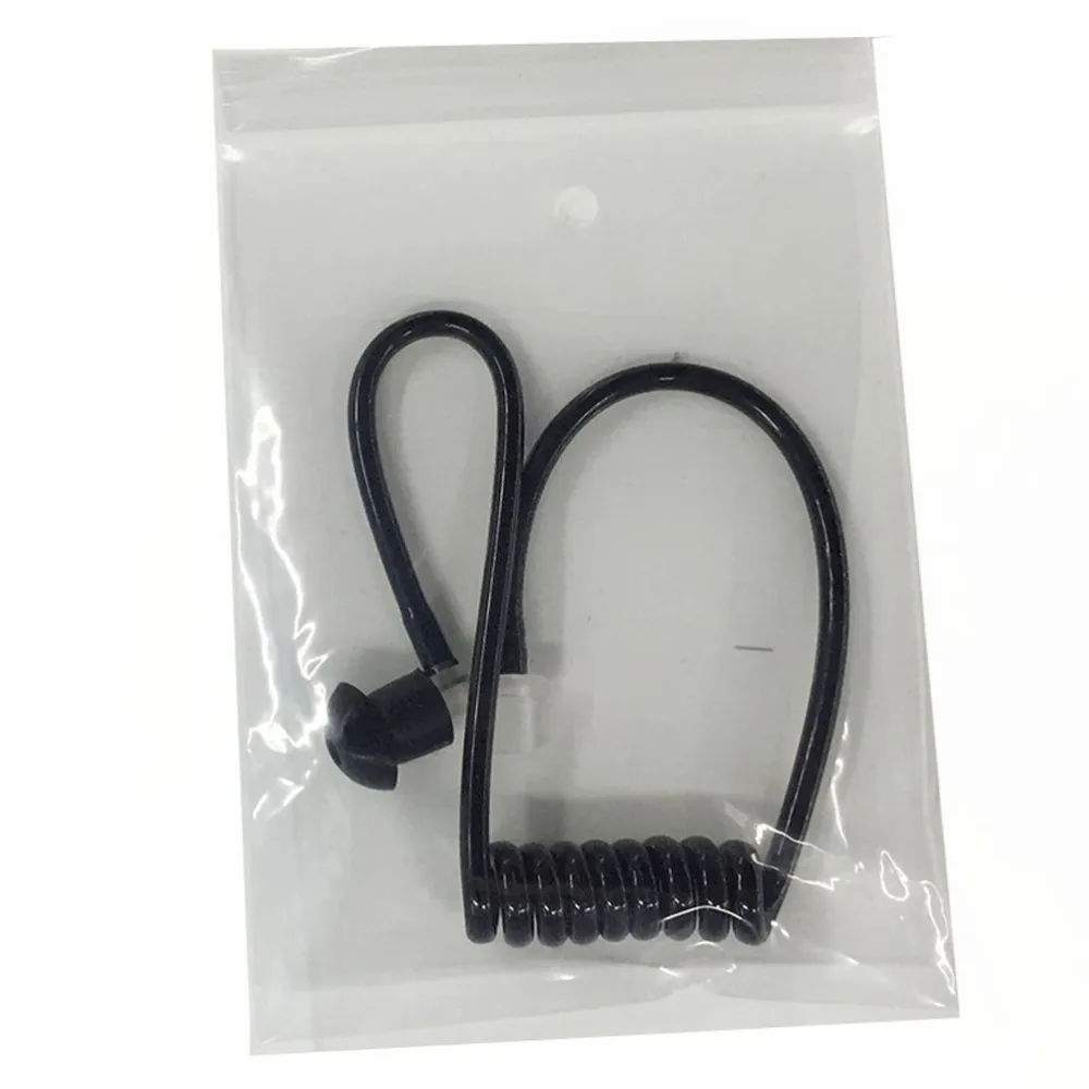 5 шт. сменная черная акустическая воздушная трубка + Ушная заглушка для раций |