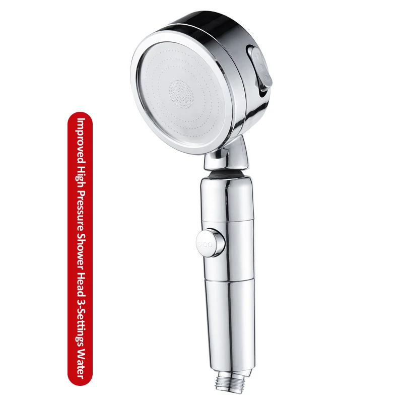 

Adjustable Handheld Shower Head High Pressure Showerhead 3 Spray Settings Water Saving Showerhead with Hose an Holder for Option