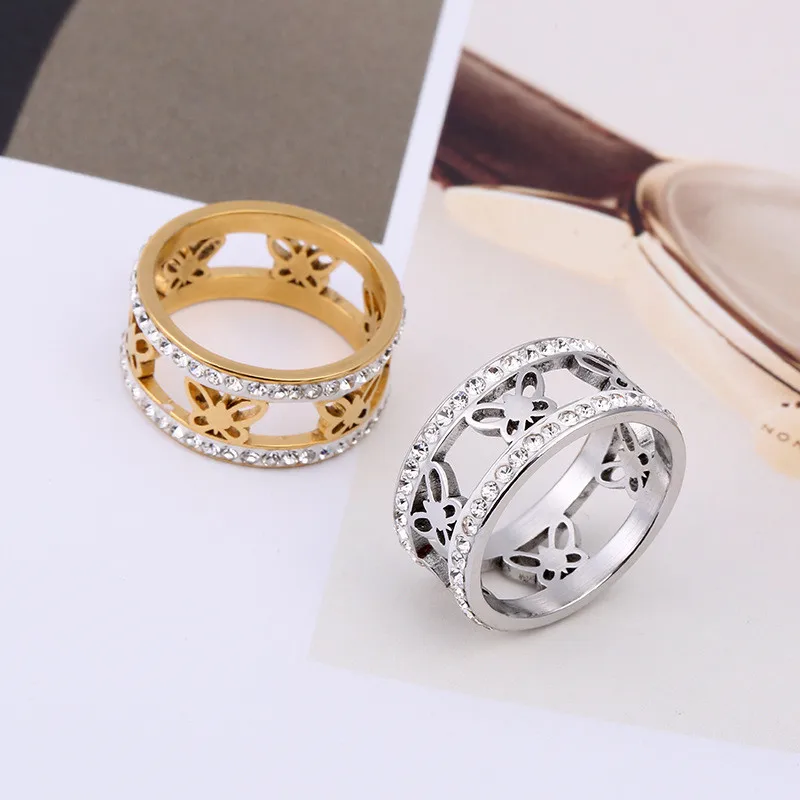 SHE WEIER женские кольца из нержавеющей стали для женщин и девочек обручальные с