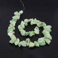 15 5strand fruit green raw crystal drusy agates quartz geode druzy rough nugget chips beads charms for pendants jewelry making