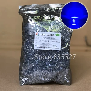 1000 шт.лот F5 5 мм круглые светодиодные водные и прозрачные синие супер яркие светодиодные светоизлучающие диоды набор DIP лампы