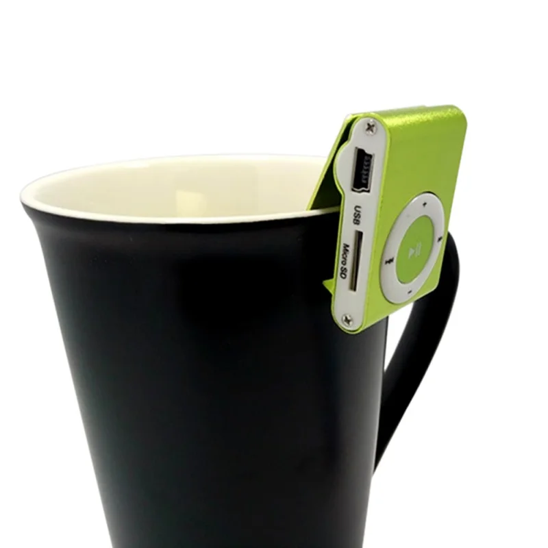 Цветной мини mp3-плеер слот для карт Micro TF USB Mp3 спортивный плеер usb-порт с наушниками