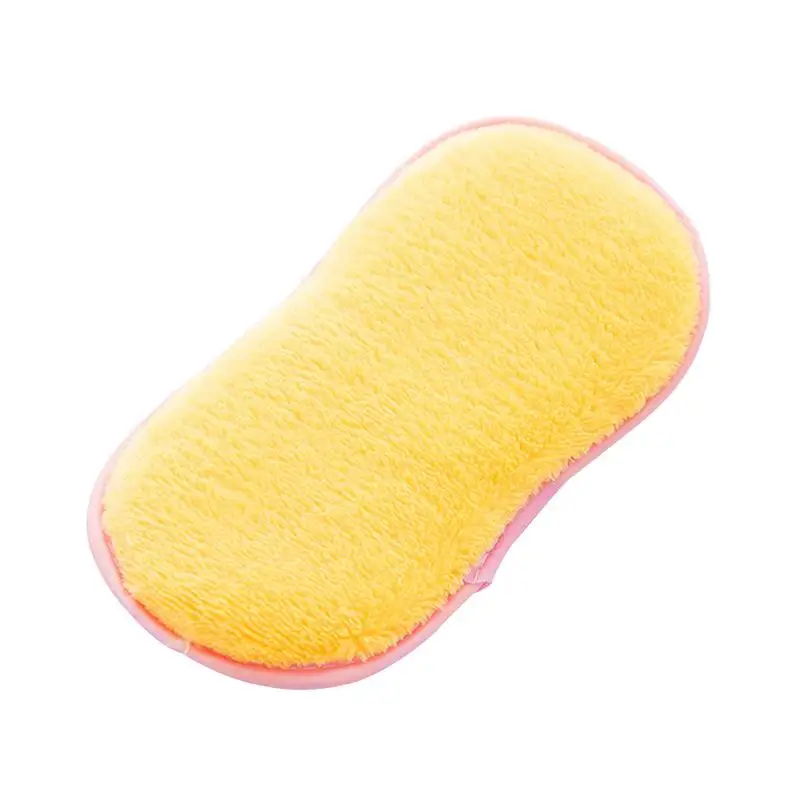Yellow Кухня сильный антипригарное масло волокно посудомоечное полотенце чаша моющая ткань тряпичная губка двухсторонняя емкость для моющего средства щетка - Цвет: Yellow