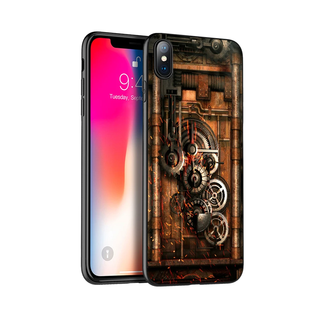 Черный чехол из ТПУ для iphone 5 5s se 6 6s 7 8 plus x 10 силиконовый XR XS 11 pro MAX механическое