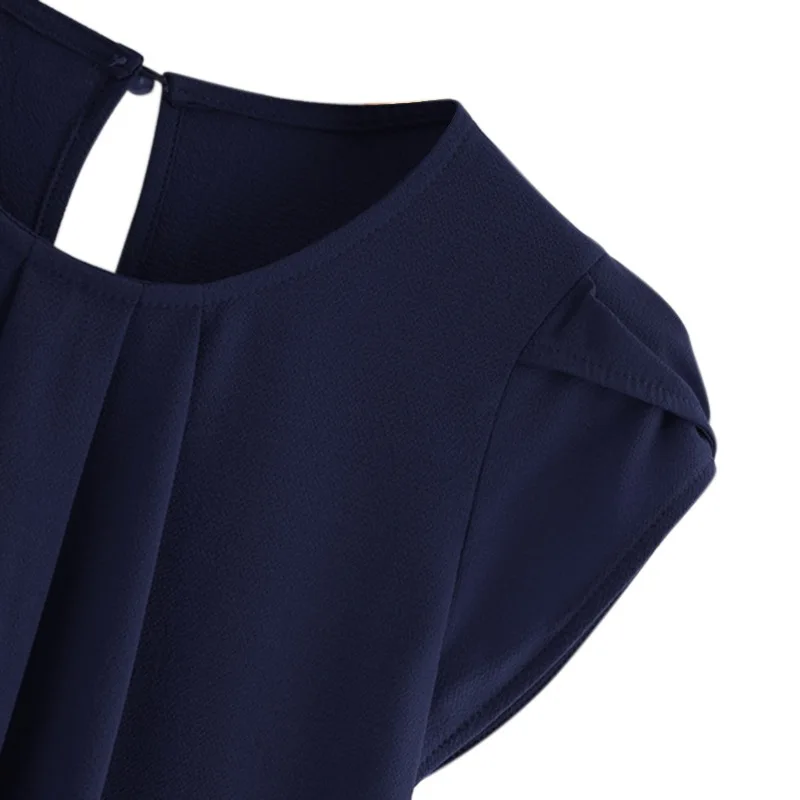 

Women Blouse new Summer Sexy O-Neck Short Sleeve Solid Shirts Casual Loose Plus Size Tees Tops Baggy Irregular Blusas Pullover