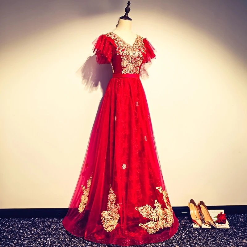 JANCEMBER 2019 элитное вечернее платье с юбкой из тюля v-образным вырезом низким на