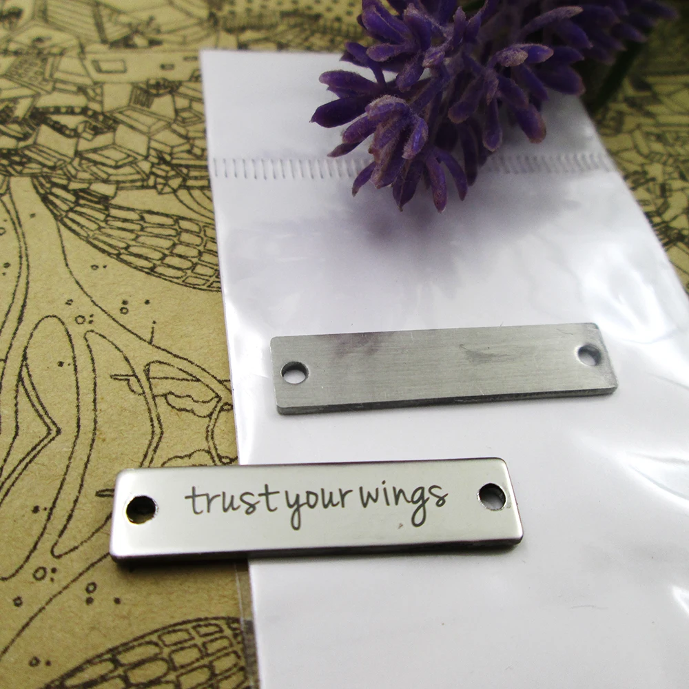 10 шт., подвески из нержавеющей стали, 30 х7 мм