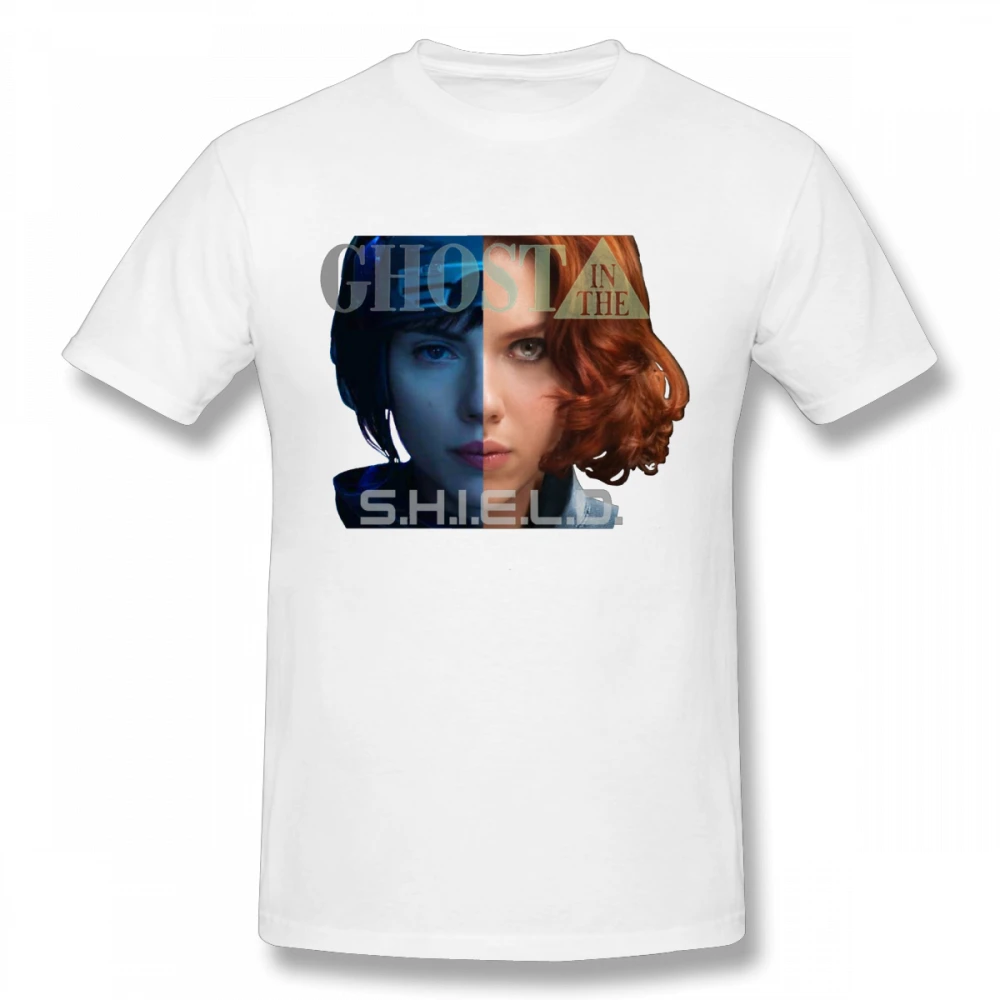 Мужская футболка Ghost In The Shell S.H.I.E.L.D. Футболка с рисунком в стиле аниме | одежда