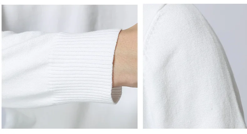 Cotton sweater men's winter turtleneck Long sleeve sweater Thicken Solid color sweater cotton slim bottoming shirt 033