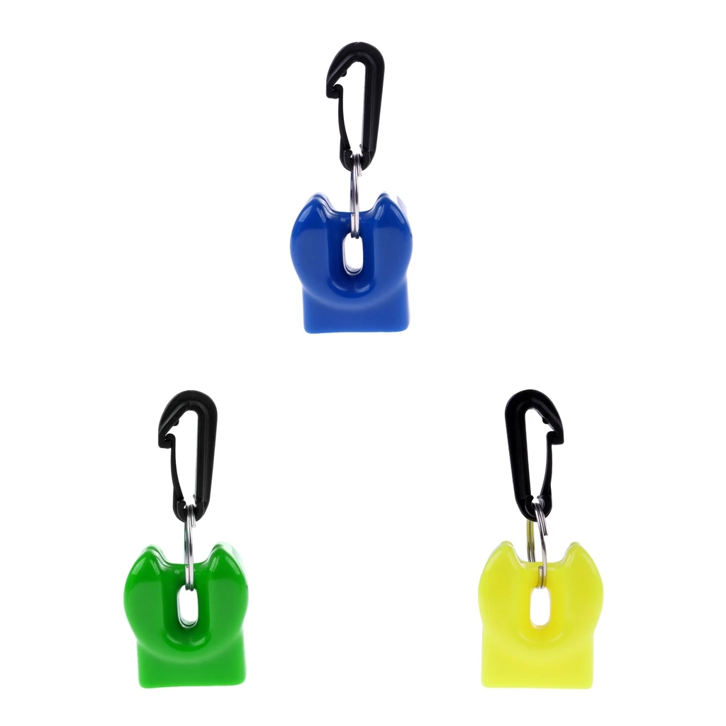 

Premium Silicone Standard Snorkeling Scuba Diving Free Diving Dive Mouthpiece Holder & Snap Clip - 3 Colors for Swimming Accesso