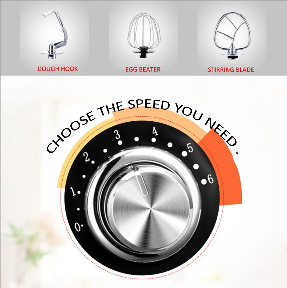 ITOP Электрический черный/красный 4L Миксер для кухни миксер машина с яйцом тесто