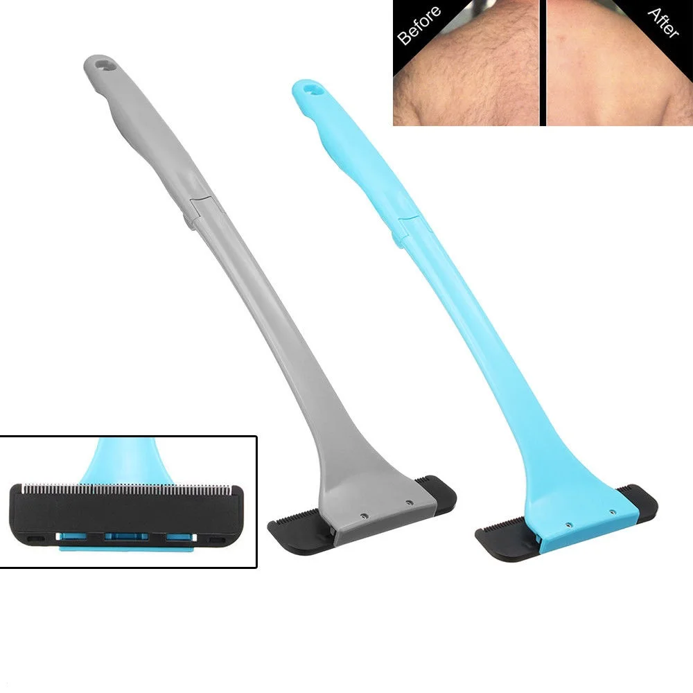 Foldable Hairy Back Remover Long Handle For Men Hair Removal Handheld Back Razor For Body Parts Hair Blade
