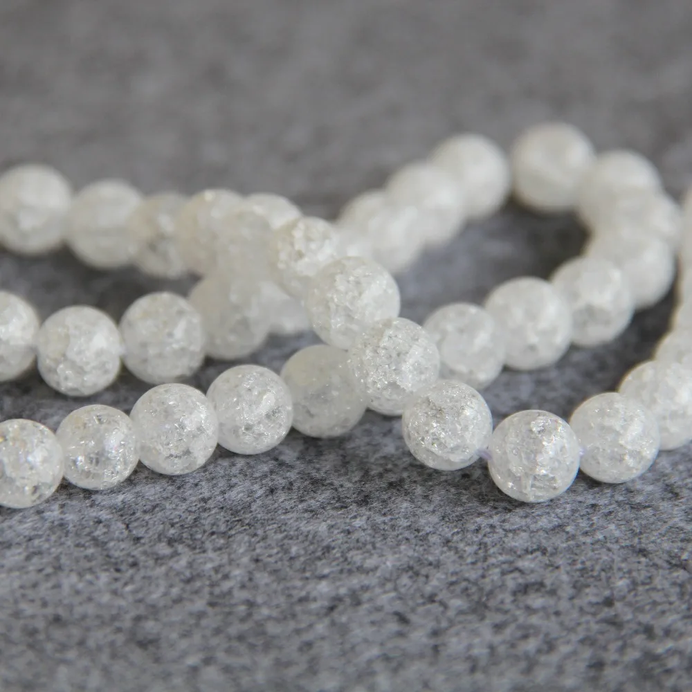 Для ожерелий браслетов 10 мм из белого стекла с кристаллами полуотделанным