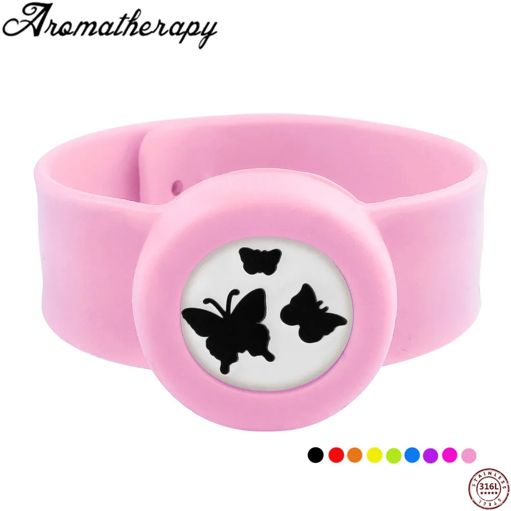 Три вида бабочки узор эфирное масло диффузор медальон браслет ароматерапия