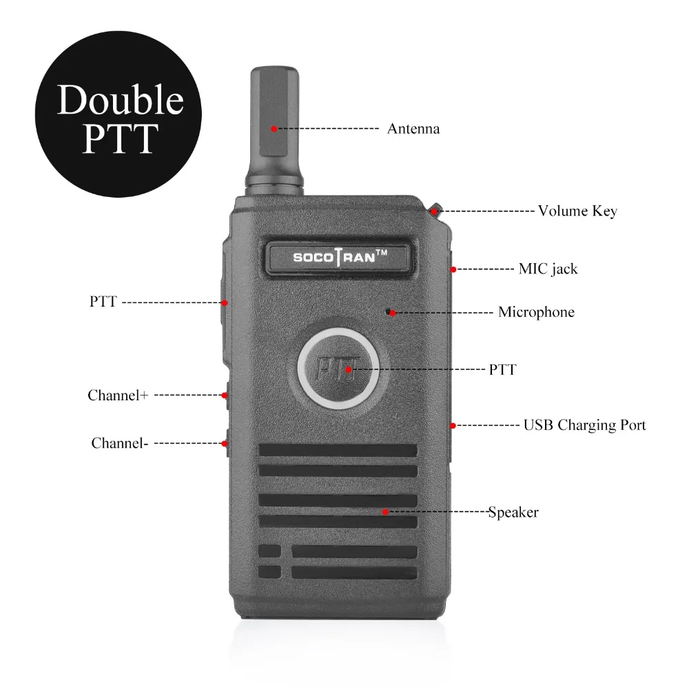 SOCOTRAN SC 600 UHF мини рация любительский радио 400 470 МГц ультра тонкий двухсторонний