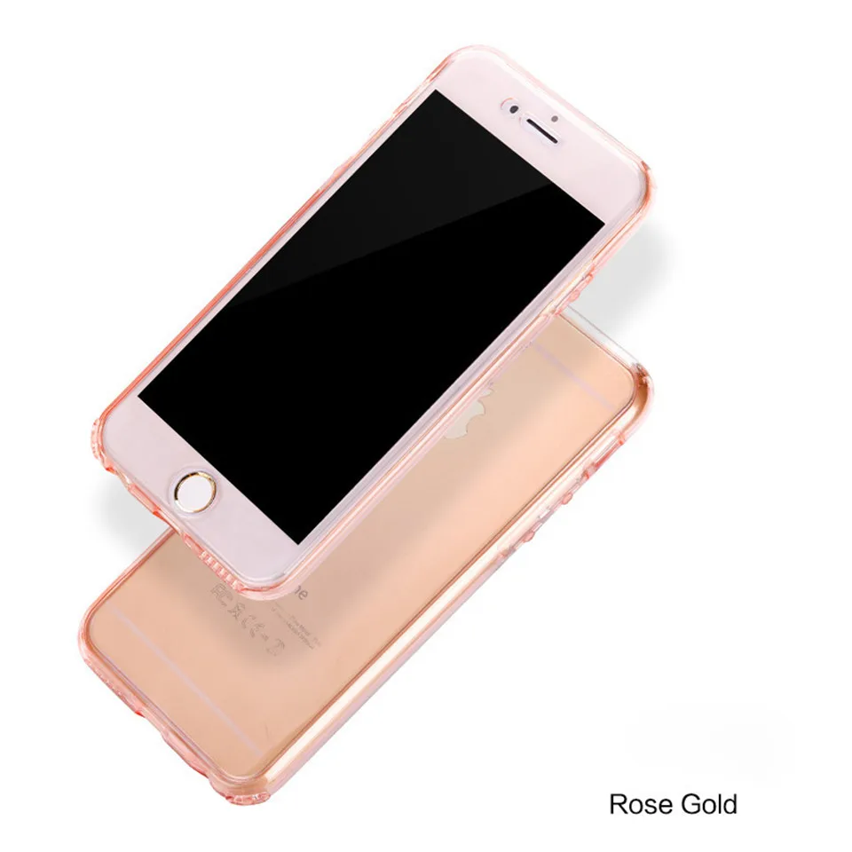 Чехол для телефона с полным корпусом 360 градусов iPhone 7 6 8 Plus X 5 5S SE мягкий