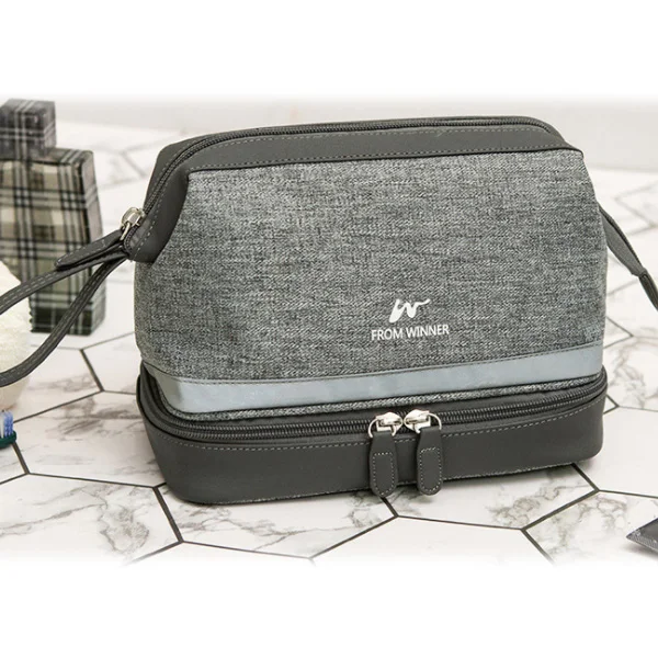 Light Gray Bag Мужской туалетный мыть косметический мешок Складной футляр для косметики сумка для женщин косметичка несессер макияж мешок Органайзер аксессуары - Цвет: Light Gray Bag