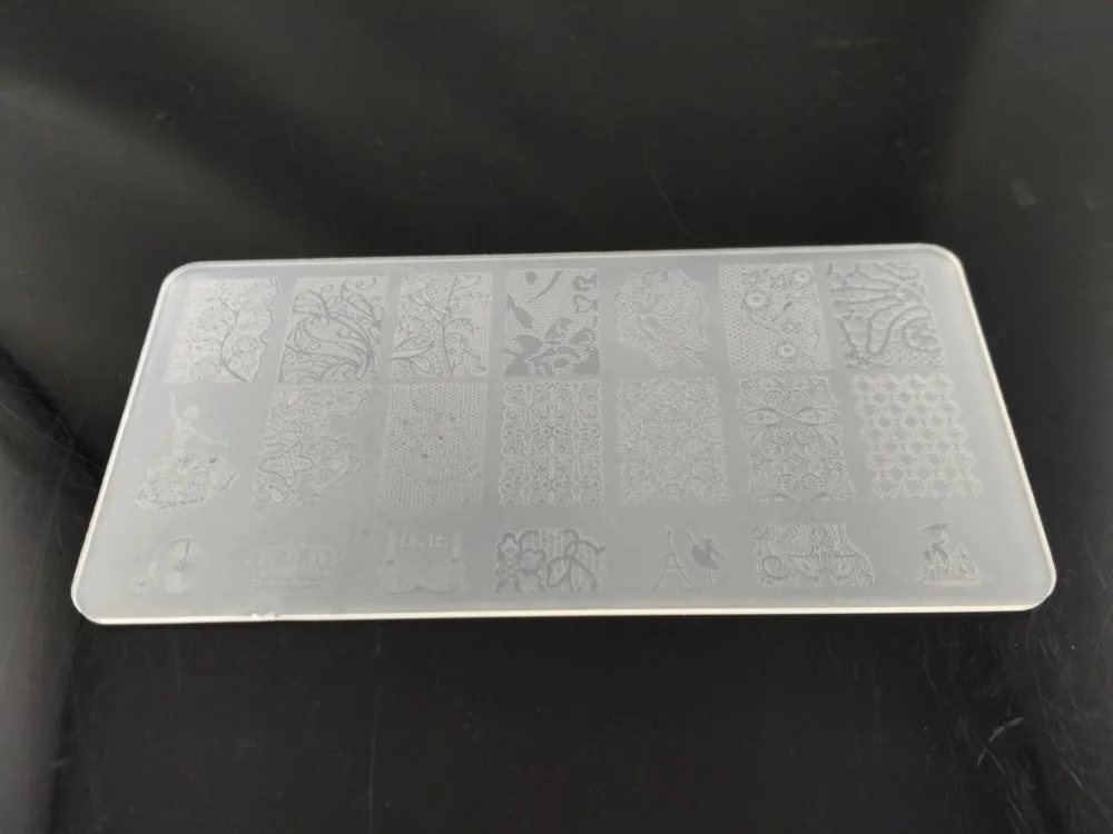 Пластины для стемпинга ногтей жесткие пластиковые стандартные пластины