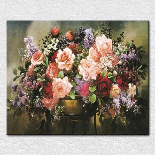 

Canvas art Decorative flowers, floral palace oil painting printed on canvas beautiful wall decor art