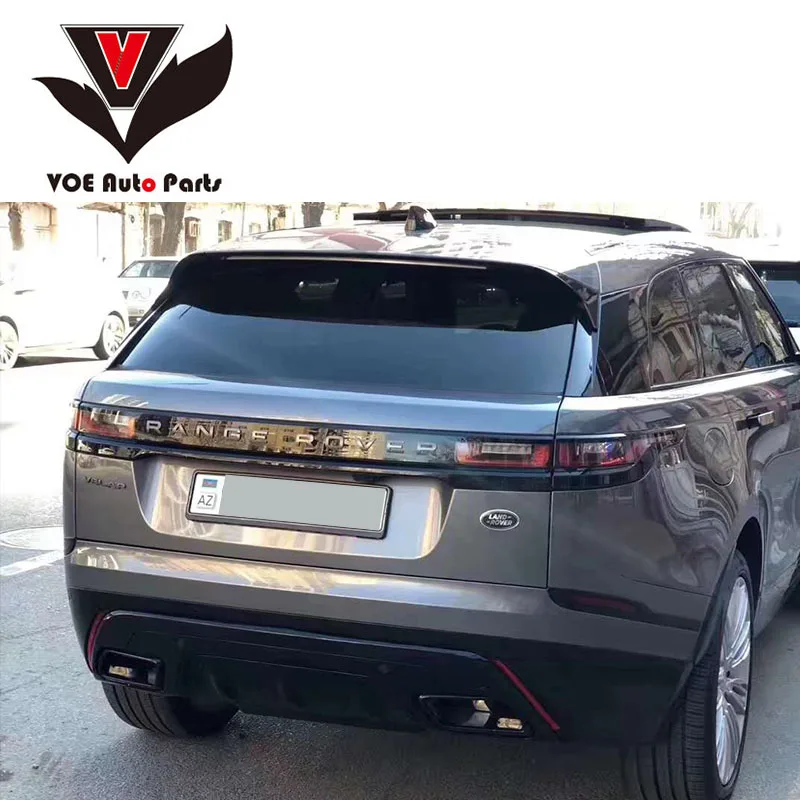 Серебристый/черный диффузор из АБС пластика Velar задний спойлер губа в комплекте