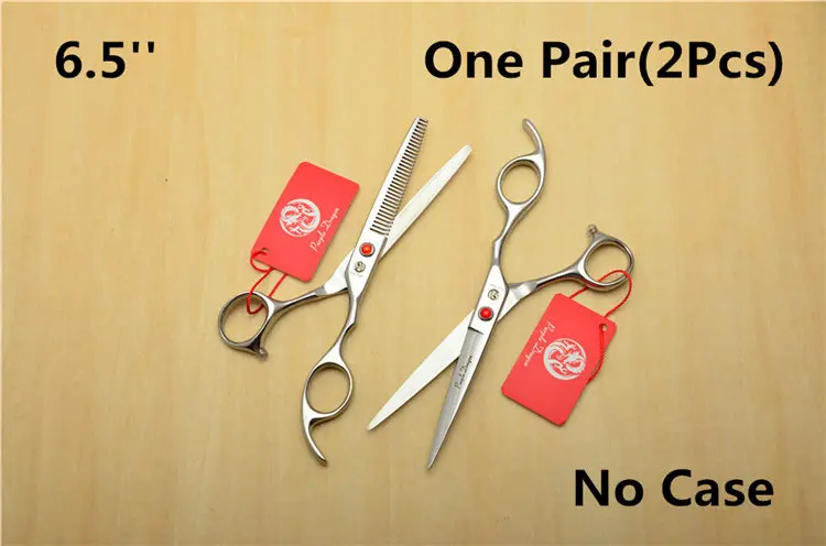 2Pcs No Case 5 ''/5,5''/6 ''/6,5''/7 ''/7,5''/8 ''фиолетовый дракон красный драгоценный камень резка/филировочные Парикмахерские ножницы Ножницы для собак кошек домашних животных и человеческих волос - Цвет: 2Pcs No Case