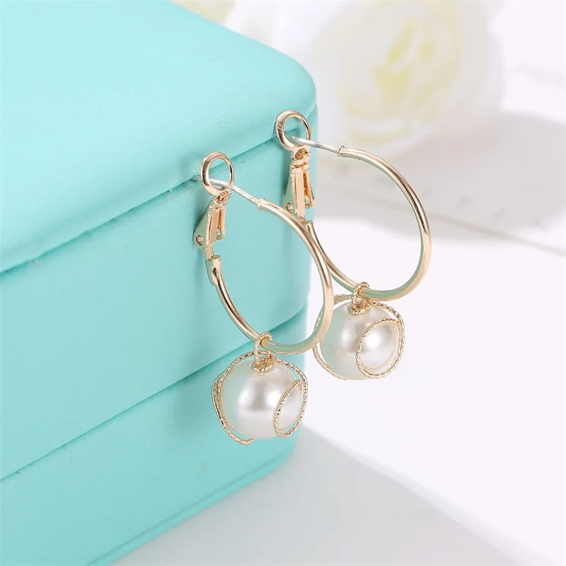 Серьги Модные ювелирные изделия 2019 серьги-гвоздики с жемчугом в стиле панк для