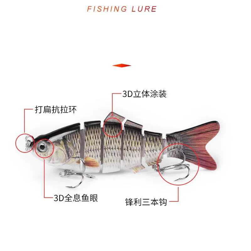 Высококачественная 1 шт. соединенная Рыболовная Приманка 10 см/19 5 г гольян пластик