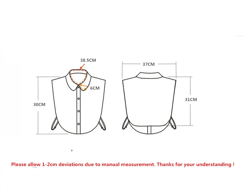 Shirt Fake Collar White& Black Tie Vintage Detachable Collar False Collar Lapel Blouse Top Women Clothes Accessories