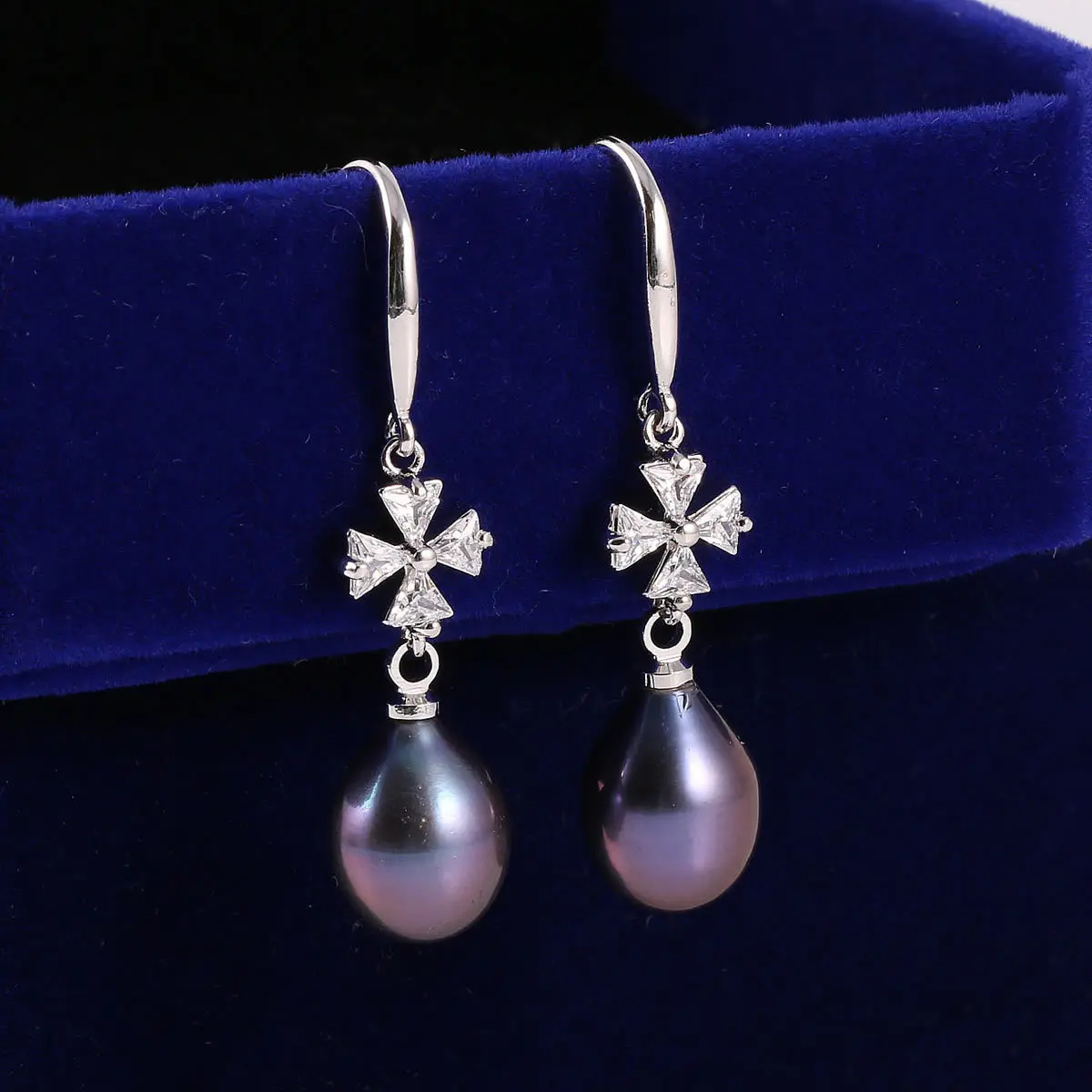 2019 new natural freshwater pearl earrings studded snowflake DIY women jewelry 9-10mm | Украшения и аксессуары