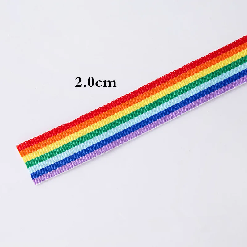 20mm 5 метров тесьма ремень-Радужная кружевная лента Подарочная упаковка украшения, DIY подарок ремесло упаковка волос ювелирных изделий ZDD03 - Цвет: 20mm