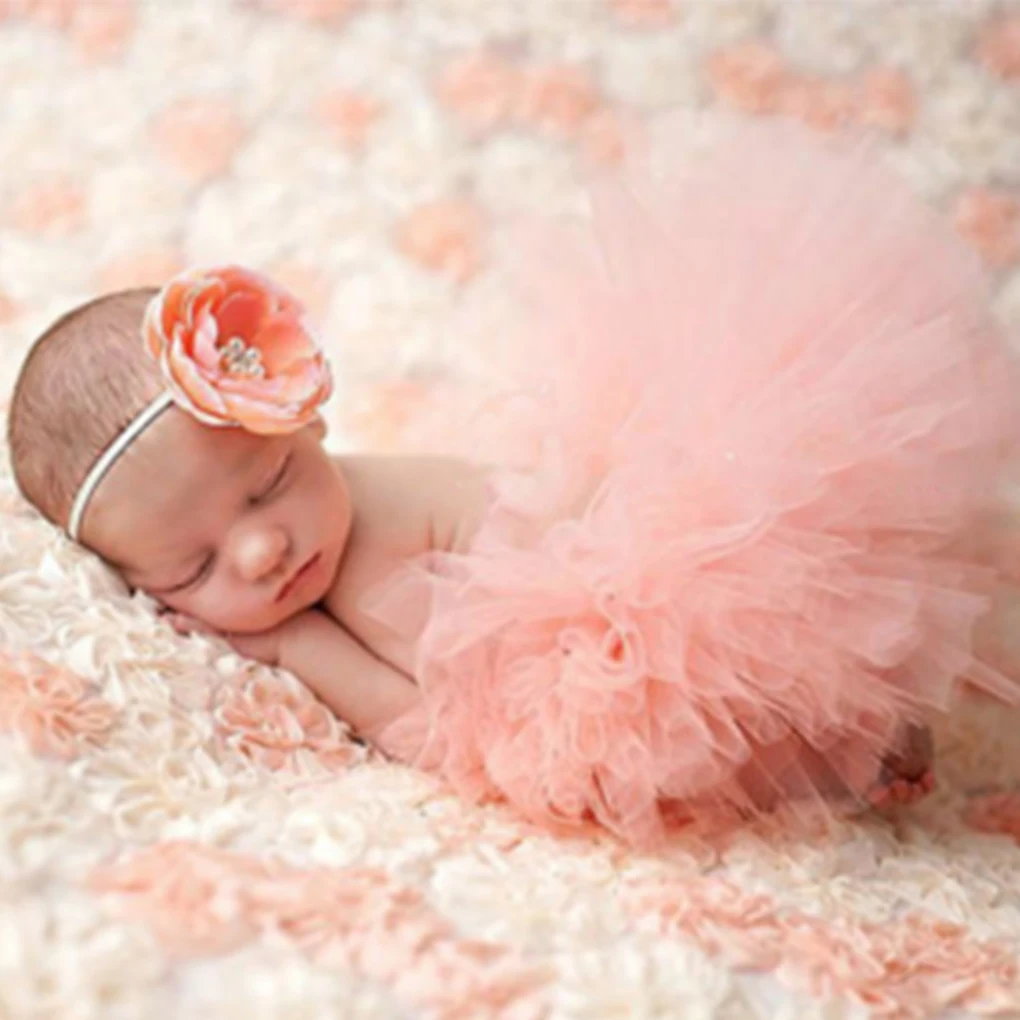 13 pink Реквизит для фотосессии новорожденных; аксессуары; юбка-пачка для малышей ручной работы; Радужная юбка-пачка для фотосессии - Цвет: 13 pink