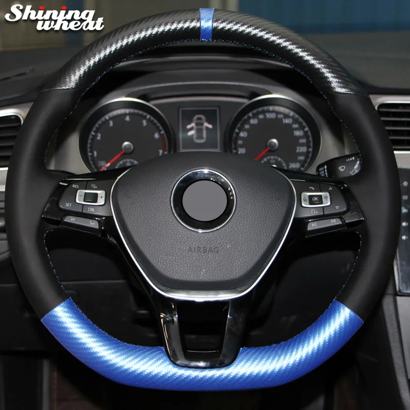 Чехол на руль из искусственной кожи для Volkswagen VW Golf 7 Mk7 Polo Jetta Passat B8 Tiguan|leather steering wheel