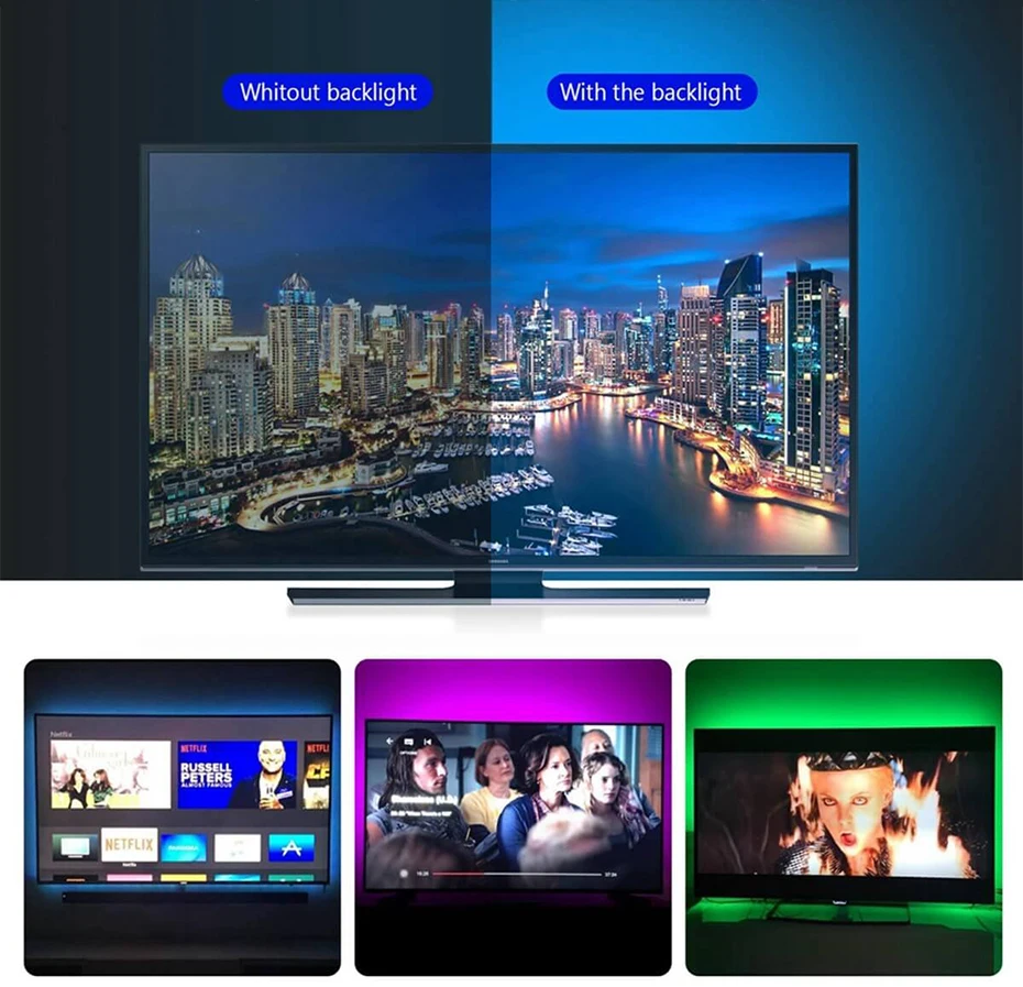 5V USB Светодиодные ленты 5050 RGB Светодиодные ленты светильник Bluetooth Wifi музыкальная полоса IP65 Гибкая светодиодный лента ТВ фон светильник Инж