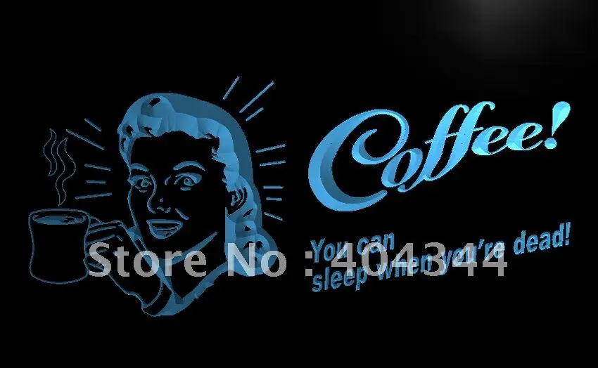 

LK020- Coffee Light Sign CAN SLEEP WHEN U'RE DEAD